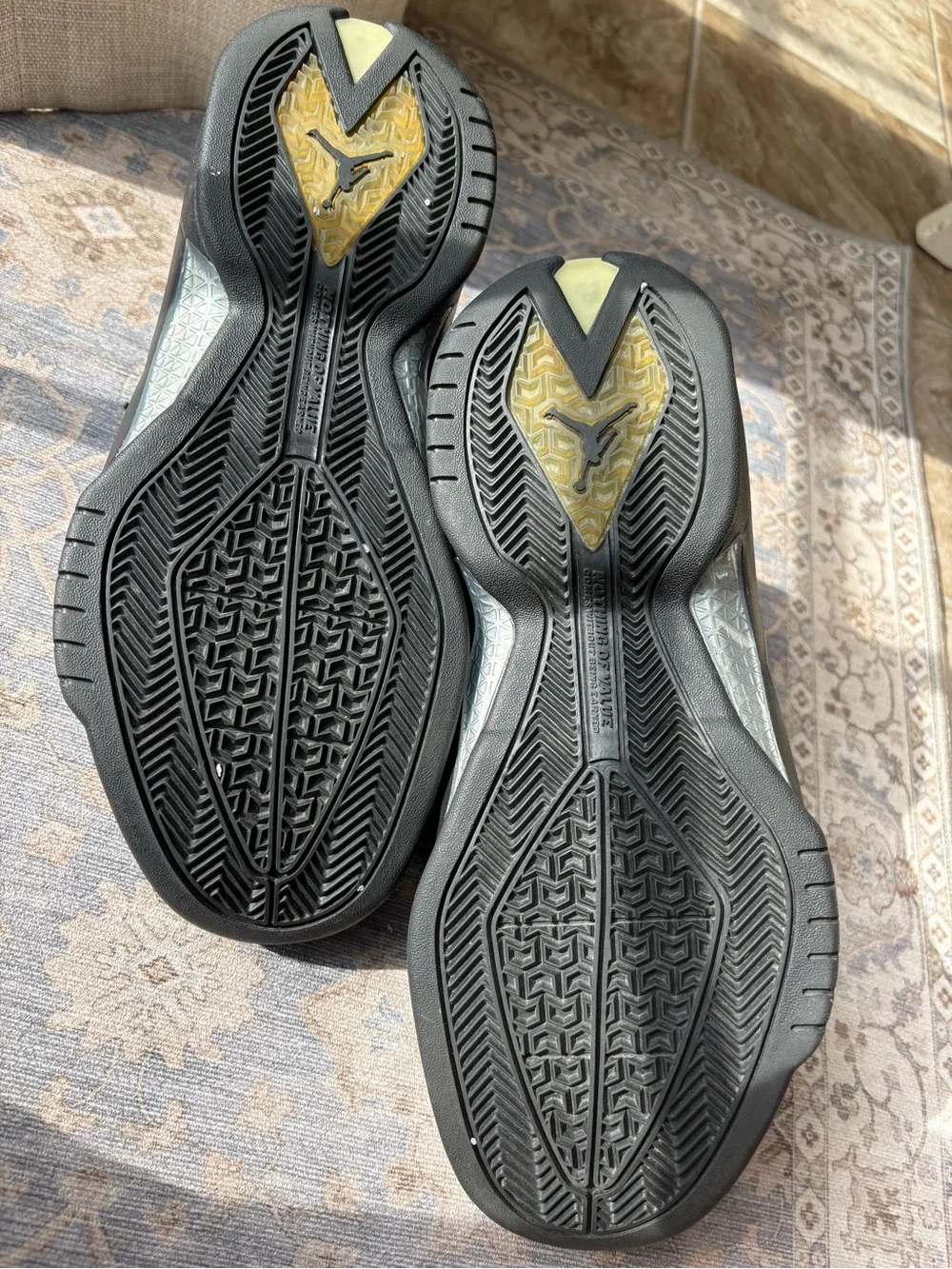 Jordan Men's Black Athletic Sneakers with Subtle Logo
